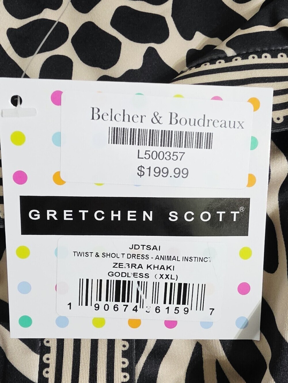 NEW Gretchen Scott Twist & Shout Dress XXL Goddess Zebra Animal Print Plus Size - Picture 14 of 16